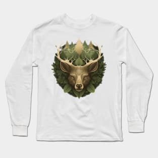 Nature Lover Deer Bear - Designs for a Green Future and Hunters Long Sleeve T-Shirt